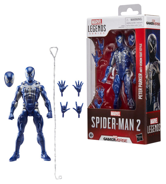 Vue arrière de la figurine articulée Marvel Legends Peter Parker Anti-Venom avec détails du dos