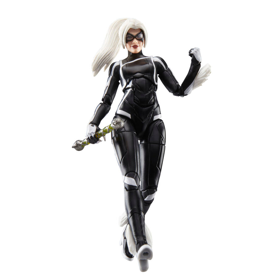 Image rapprochée des mains articulées de la figurine Black Cat avec griffes