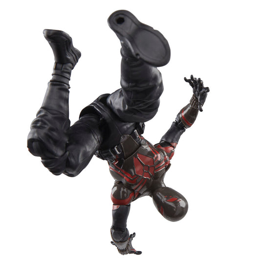 Vue latérale gauche de la figurine articulée Spider-Man 2 Miles Morales Brooklyn 2099