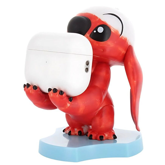 Vue rapprochée du porte-écouteurs Stitch EXQUISITE GAMING montrant les détails du visage et la taille compacte du produit