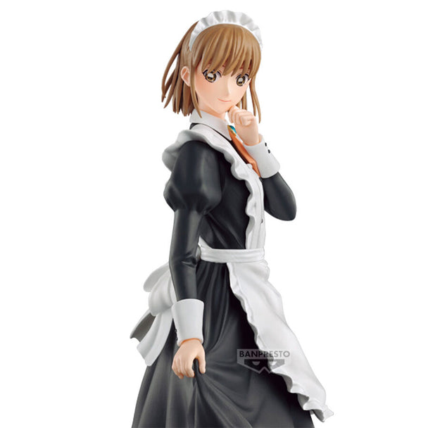 Profil latéral de la figurine Chinatsu Kano Blue Box BANPRESTO montrant la posture dynamique