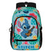 Vue de face du sac à dos Disney Stitch KARACTERMANIA 44 cm avec design coloré et poches multiples