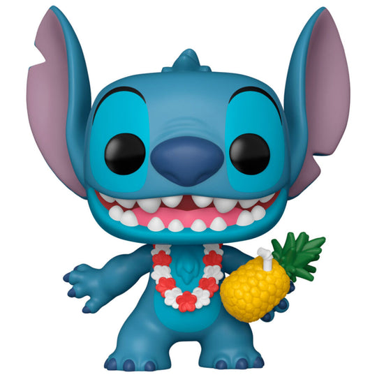 Figurine Funko POP Luau Stitch de 9 cm avec tenue hawaïenne colorée en vinyle dans sa boîte cadeau
