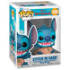 Vue rapprochée de la figurine Funko POP Stitch en sable montrant les détails colorés et la finition vinyle