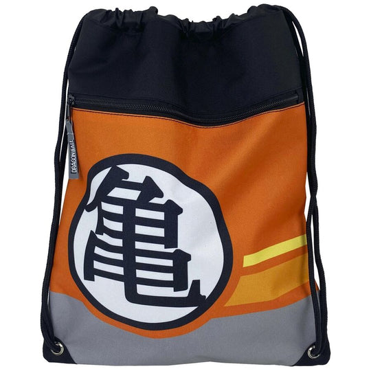 Sac de sport Dragon Ball CYP BRANDS vu de face avec poche zippée et cordons résistants