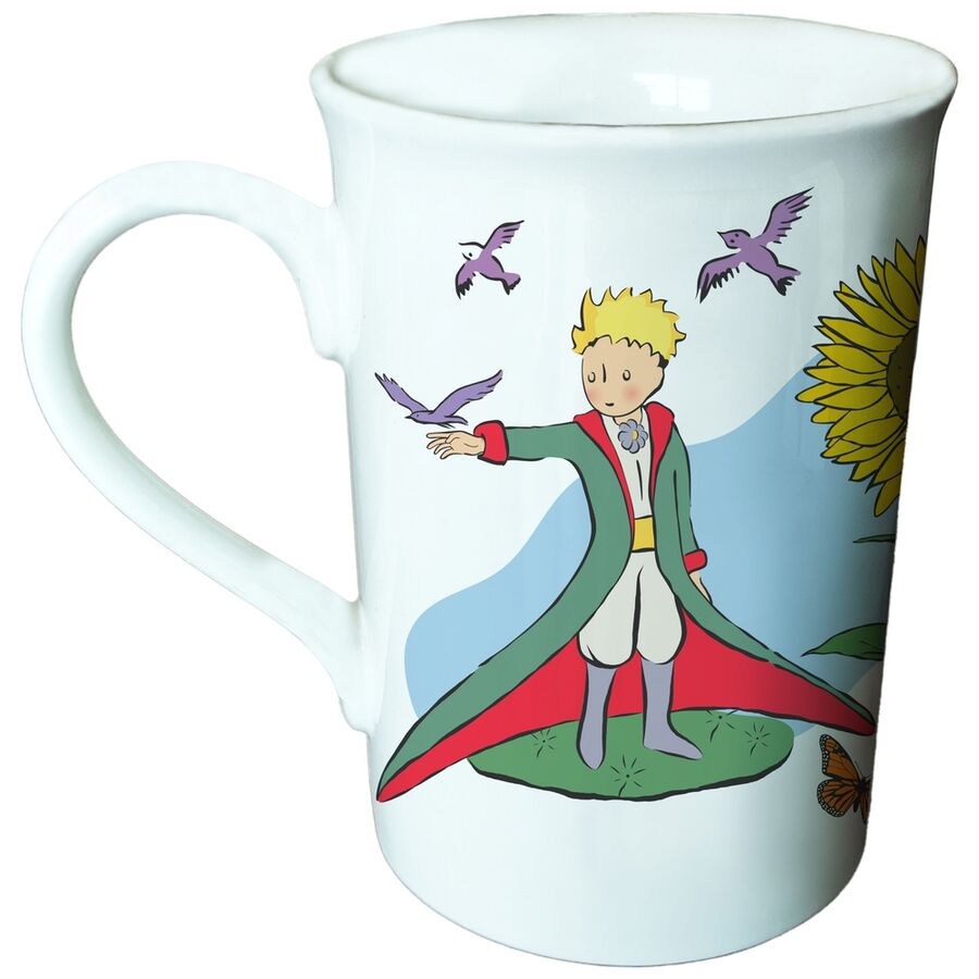 Mug en céramique Le Petit Prince 330ml avec illustration originale, idéal pour boissons chaudes et froides.