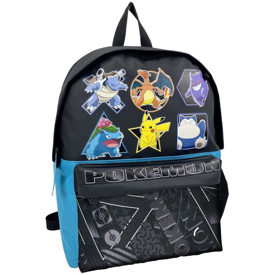 Sac à dos Pokémon Geo 41cm avec design coloré et compartiments multiples de face