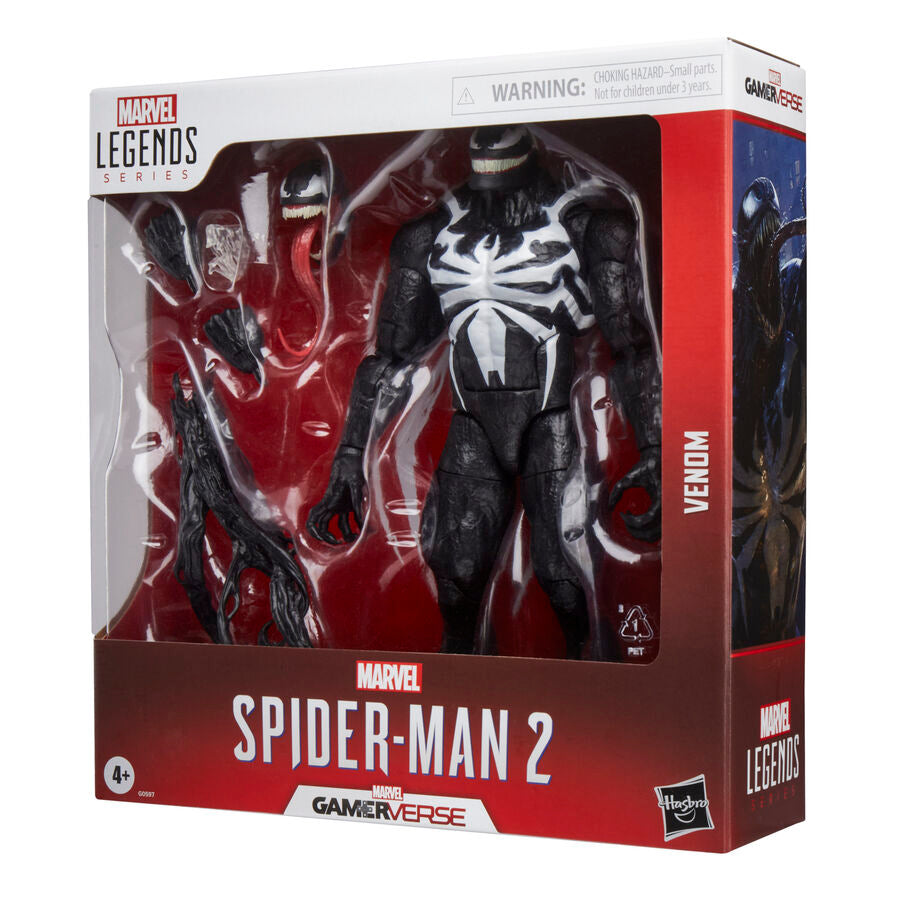 Vue arrière détaillée de la figurine articulée Venom Marvel Legends