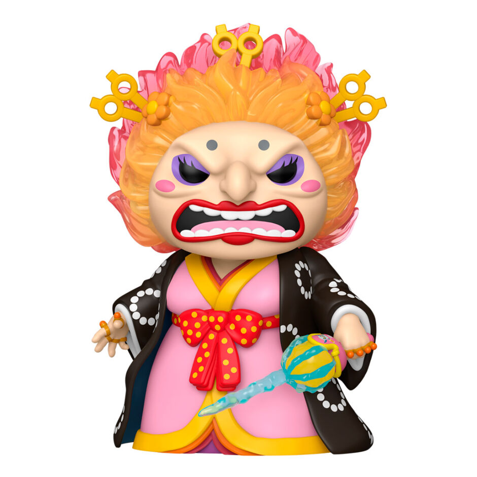 Packaging officiel FUNKO de la figurine Big Mom Super One Piece avec logo et illustrations
