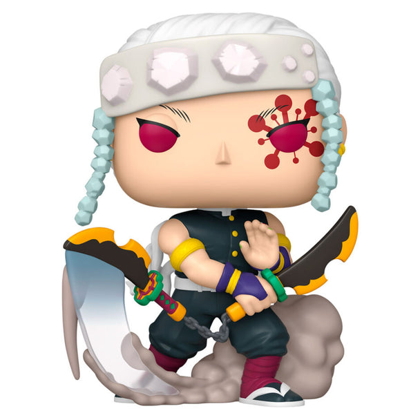 Figurine POP FUNKO Tengen Uzui de Demon Slayer Kimetsu no Yaiba en vinyle, hauteur 25cm avec détails soignés