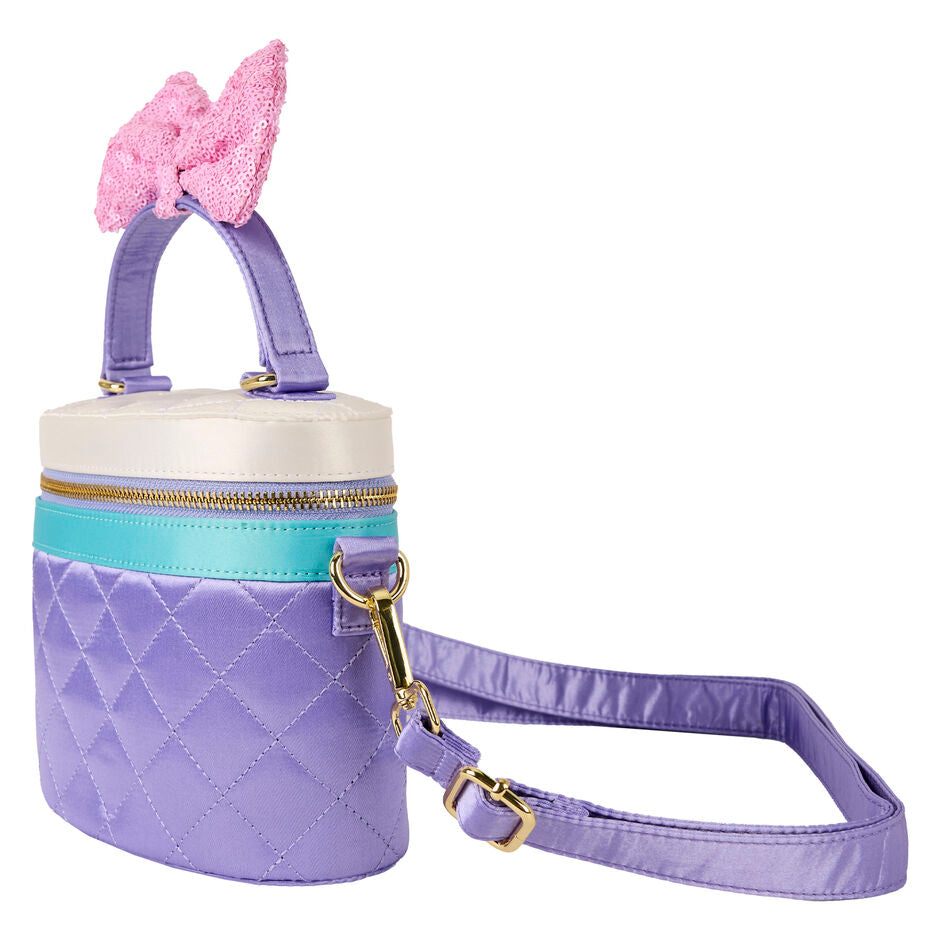 Sac à épaule Loungefly Disney Daisy vue de face avec design coloré et détails précis