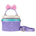 Zoom sur la fermeture et la bandoulière réglable du sac Loungefly Daisy Disney