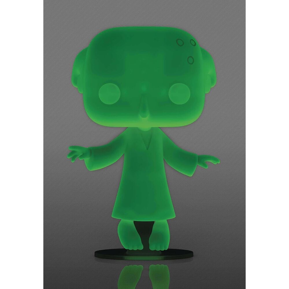 Vue arrière de la boîte cadeau Funko POP exclusive Mr. Burns lumineuse avec informations et illustrations Simpsons