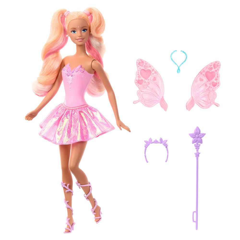 Barbie Hada vêtue de sa robe scintillante avec talons en forme de vigne et collier en goutte