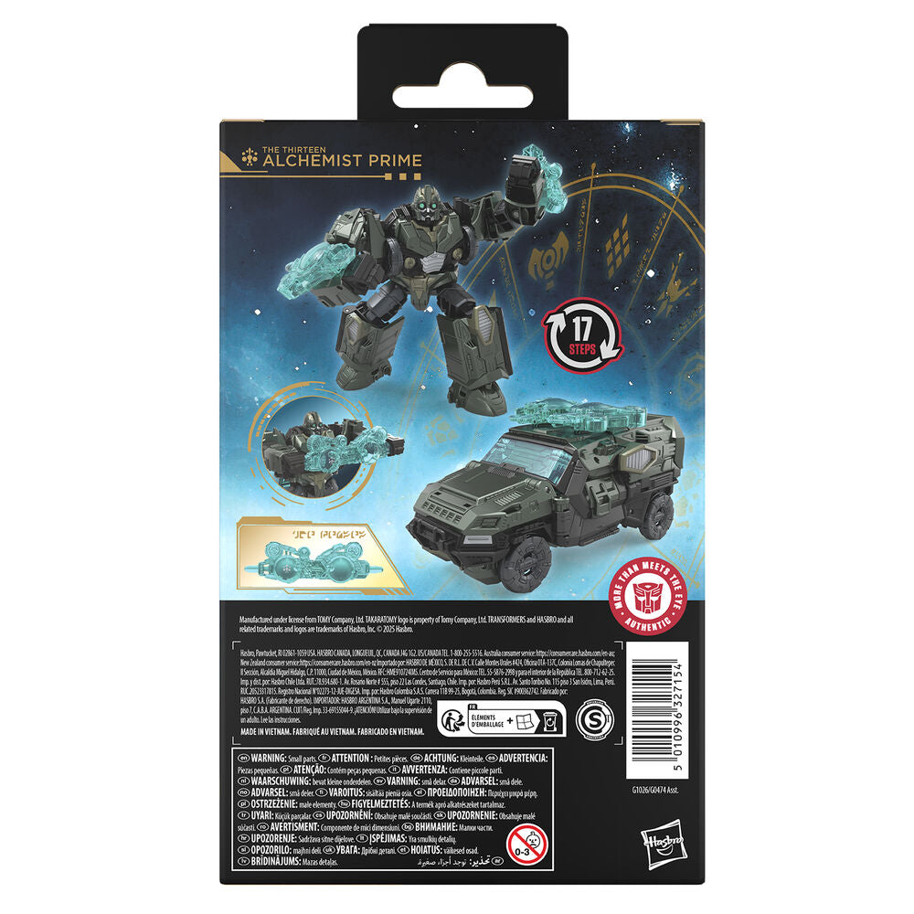 Accessoires inclus avec la figurine Alchemist Prime disposés autour du personnage