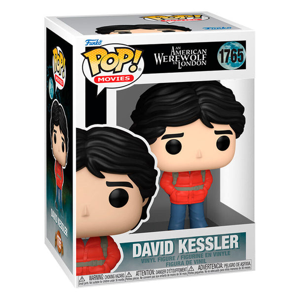 Boîte cadeau officielle Funko contenant la figurine POP de David Kessler, personnage emblématique du film Loup-Garou à Londres