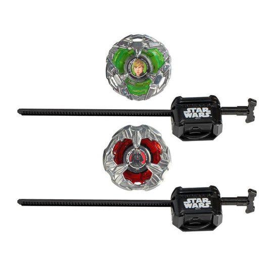 Set Beyblade X Hasbro avec toupies Luke Skywalker 4-80B et Darth Vader 4-60B en métal avec deux lanceurs, pour enfants 8 ans et plus.