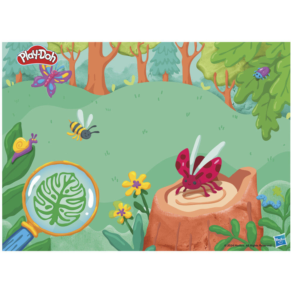 Vue rapprochée du bouton d'activation lumineuse du microscope Play-Doh