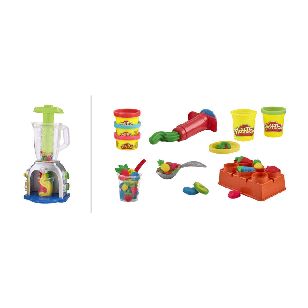 Pâte à modeler Play-Doh colorée prête à être mélangée dans le mixeur