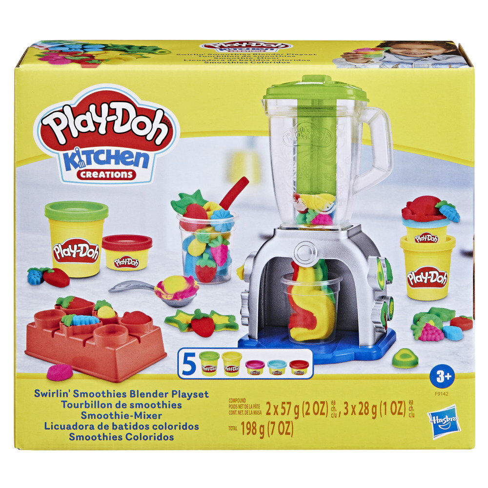 Mixeur Play-Doh en mode pause avec pâte colorée à l’intérieur