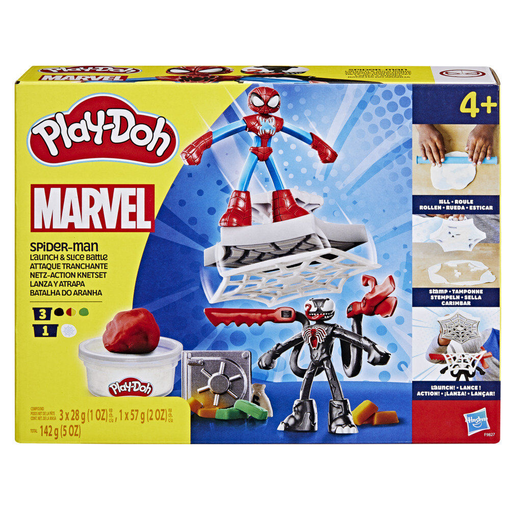 Vue d'ensemble des figurines Spider-Man et Venom avec accessoires personnalisés