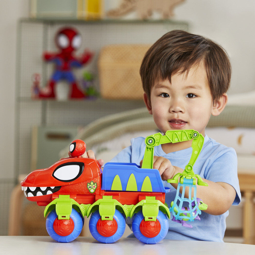 Plateforme relevable montrant les multiples options de jeu du playset