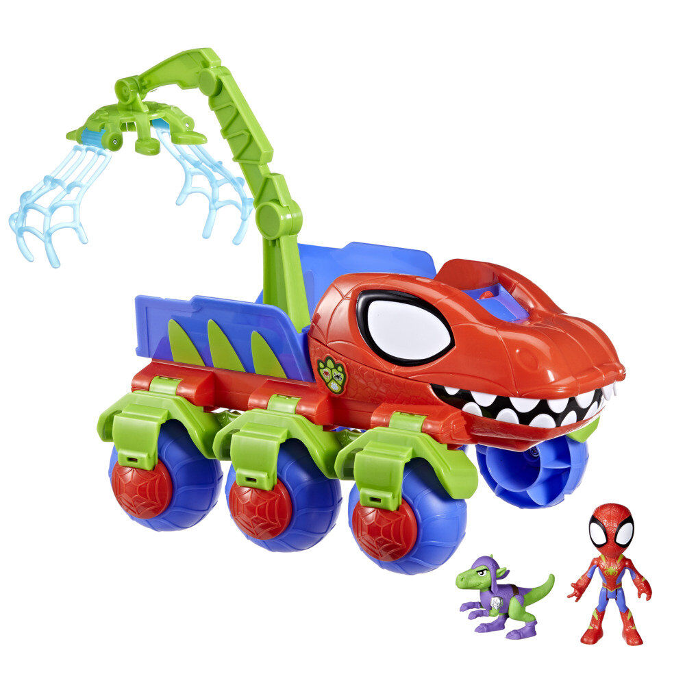 Détail du bras articulé avec pince attrapeuse sur le véhicule arachnid