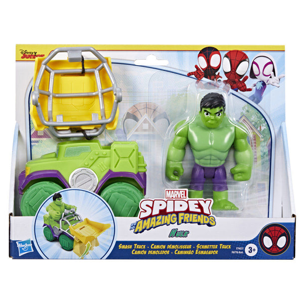 Figurine Hulk verte de 10 cm du set Marvel Spidey et ses Amis par Hasbro