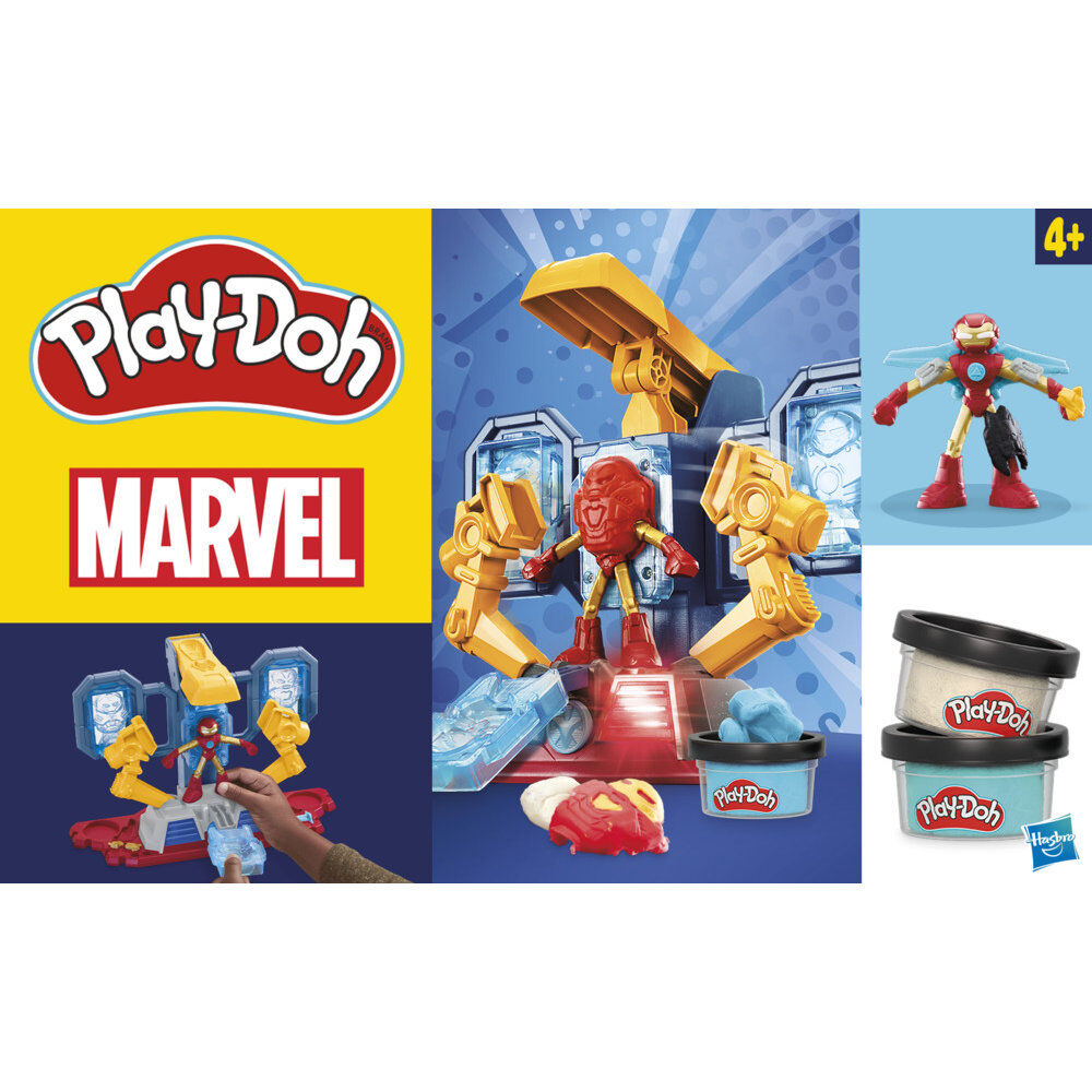 Démonstration de la fixation du moule autour de la figurine Iron Man