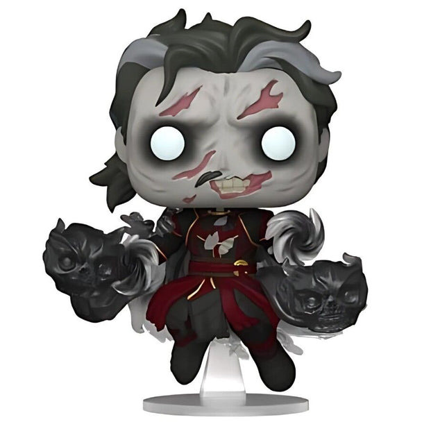Vue rapprochée de la figurine Dead Strange Funko POP avec détails précis et emballage cadeau transparent