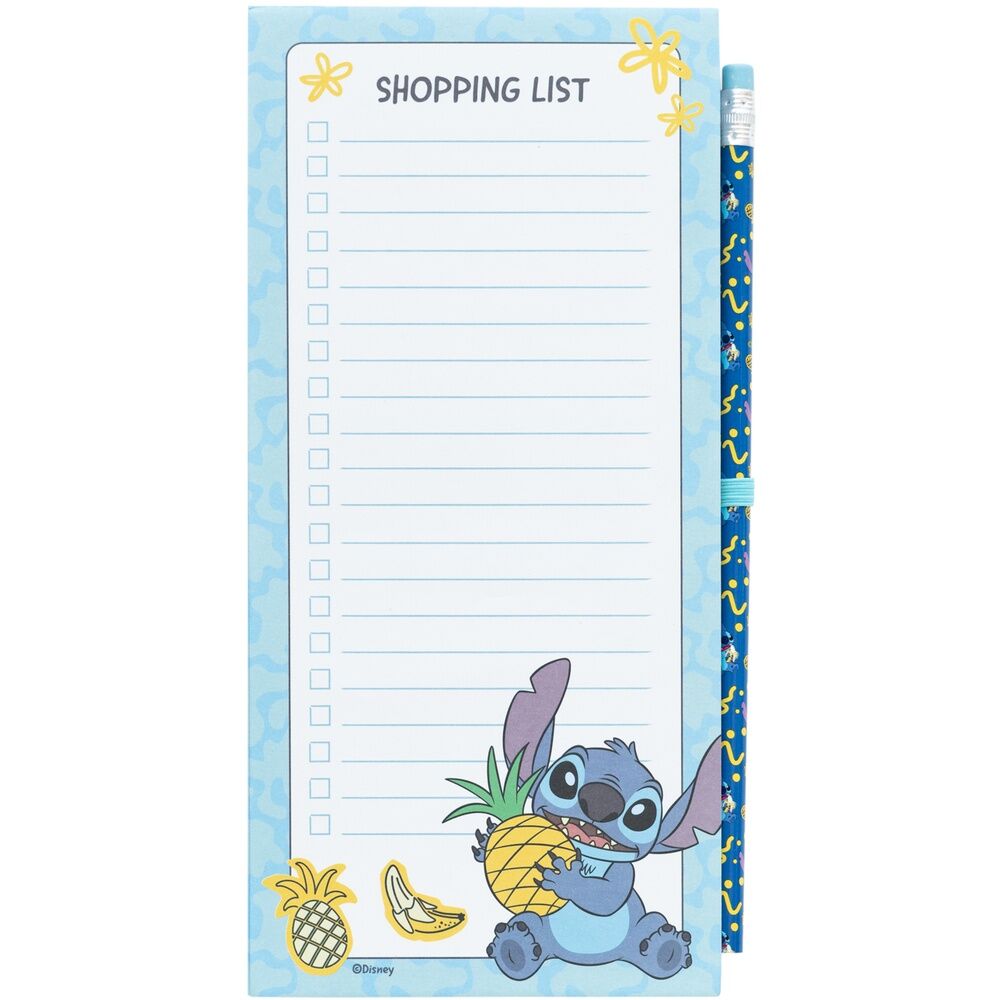 Bloc-notes magnétique Disney Stitch ERIK avec 65 feuilles détachables vu de face