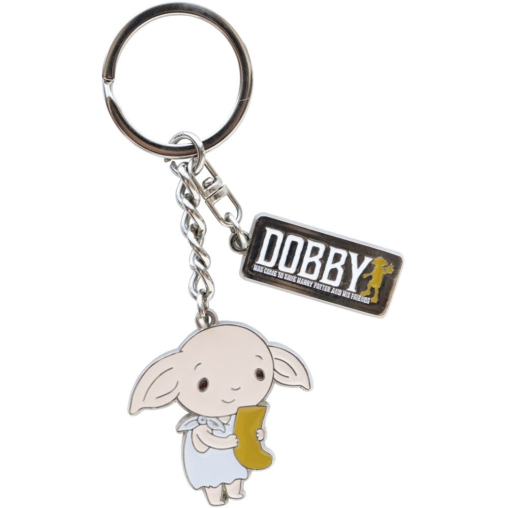 Porte-clés Dobby Harry Potter en gros plan montrant les détails du visage et des vêtements