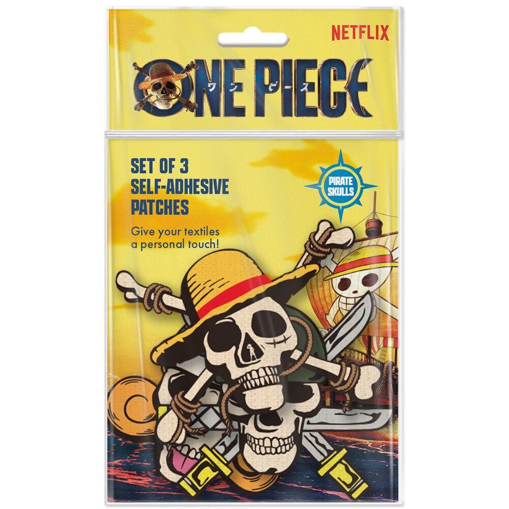 Détail des patches One Piece prêts à être cousus ou collés sur vêtements et accessoires