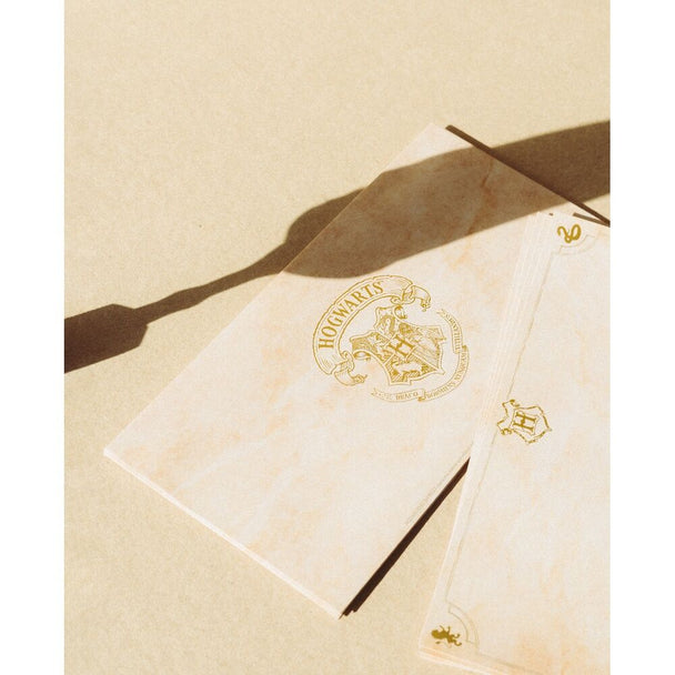 Support en forme d'encrier accompagné de cartes en papier parchemin style Harry Potter