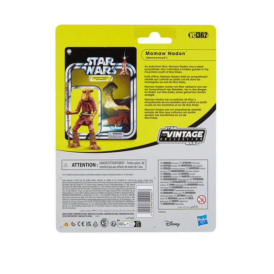 Détail des mains articulées de la figurine Momaw Nadon Star Wars avec accessoires