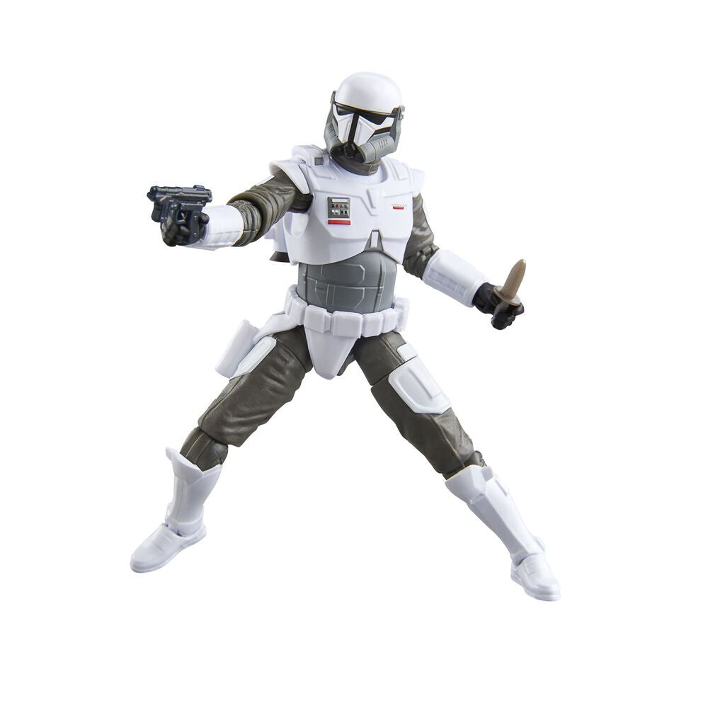 Figurine The Mandalorian Commando Impérial avec arme en main, prête au combat