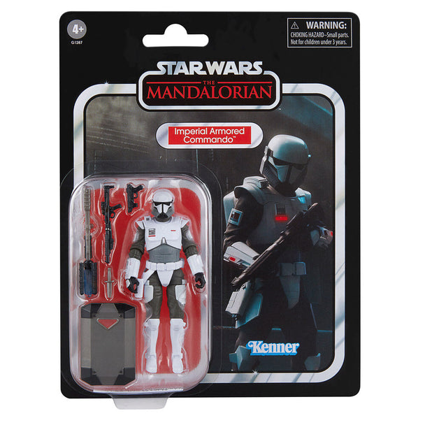 Figurine HASBRO Star Wars Mandalorian Commando Impérial de face avec armure détaillée