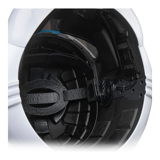 Vue arrière du casque montrant la finition et les matériaux de qualité