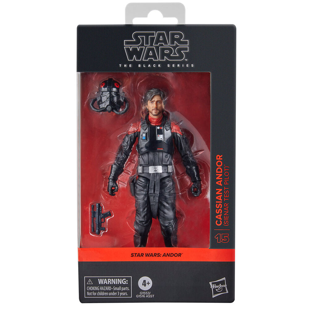 Zoom sur le visage détaillé de la figurine Cassian Sienar HASBRO Black Series