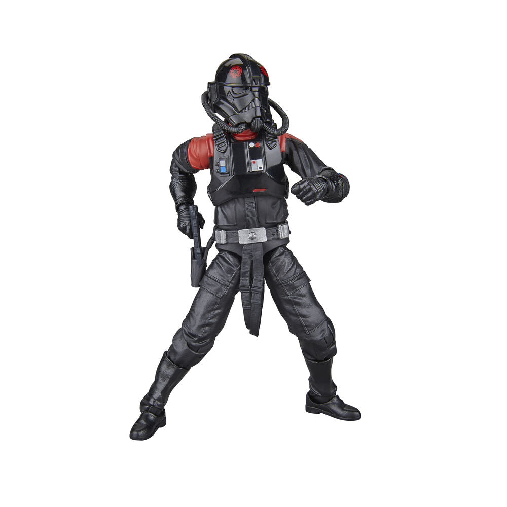 Figurine Cassian Sienar en position dynamique avec accessoires inclus