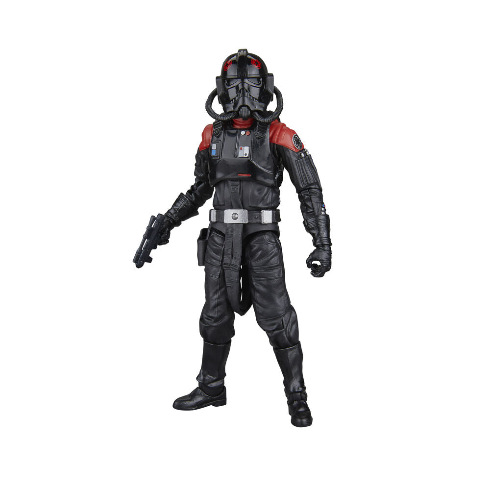 Vue arrière de la figurine Star Wars Andor Cassian Sienar 15 cm articulée