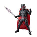 Vue latérale de la figurine Moff Gideon montrant l'armure noire brillante et ses détails