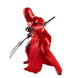 Détail du casque rouge vif de la figurine Praetorian Guard avec finitions précises