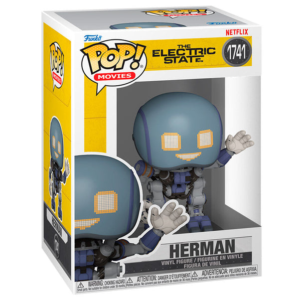Figurine Funko POP Herman de The Electric State en vinyle de 9 cm dans sa boîte cadeau originale