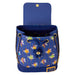Sac à dos Loungefly Disney Princess Carousel vue de face avec détails dorés et motifs Disney