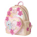 Vue latérale du sac à dos Stitch Loungefly montrant la sangle ajustable rembourrée