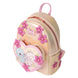 Détail des finitions métalliques dorées sur le sac à dos Disney Stitch Loungefly