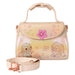Vue avant du sac épaule Loungefly Disney Stitch en cuir vegan avec détails 3D et finition rose gold