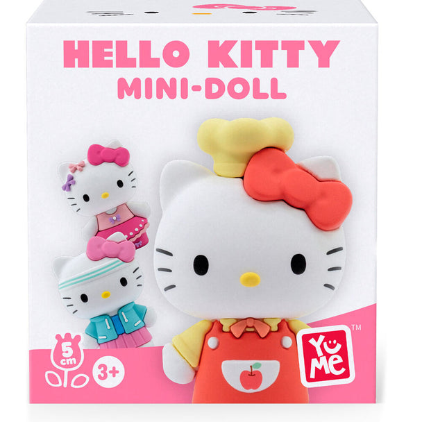 Figurine Hello Kitty surprise de 5cm vue de face avec couleurs vives