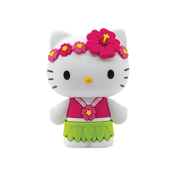 Figurine Hello Kitty surprise avec sac à dos rose, hauteur 7cm